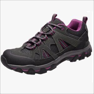 Camel Sports Pro Womens Hiking Boots, Size 7, Dark Gray and Pink